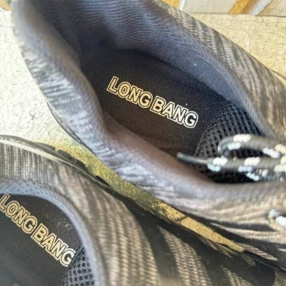 LONG BANG BLACK AND GREY SHOES - Picture 3 of 5